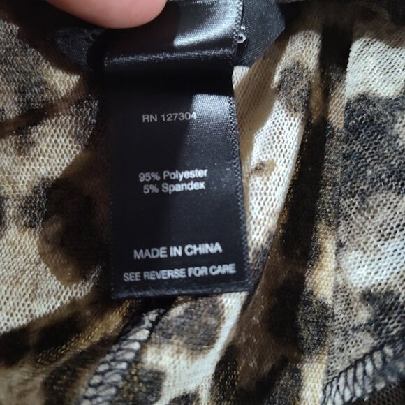 Ali Miles Flowing Leopard Print Cardigan Women's Size Small Open Front Long - Picture 11 of 12